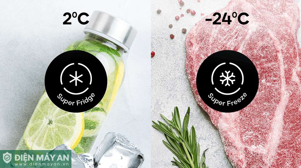 Tủ Lạnh Casper Inverter ProFresh 430 Lít Multi Door RM-D430GBS - cấp đông nhanh